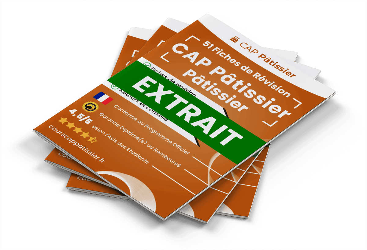 Extrait Fiches Révision gratuites CAP Pâtissier